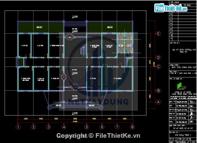 File Cad thiết kế sơ bộ Mặt bằng Nhà điều hành 2 tầng văn phòng công nghiệp - Ảnh 3